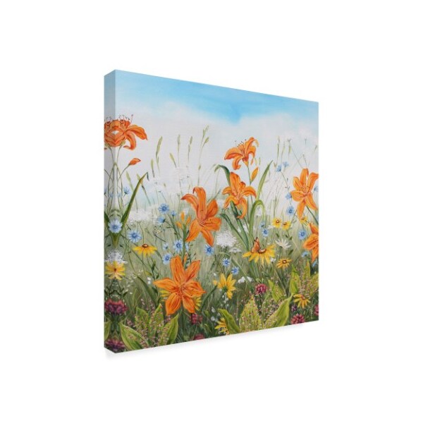 Jean Plout 'Wildflowers Sky' Canvas Art,14x14